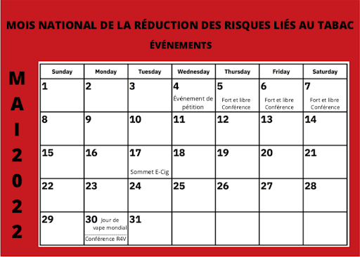 Calendrier des événements